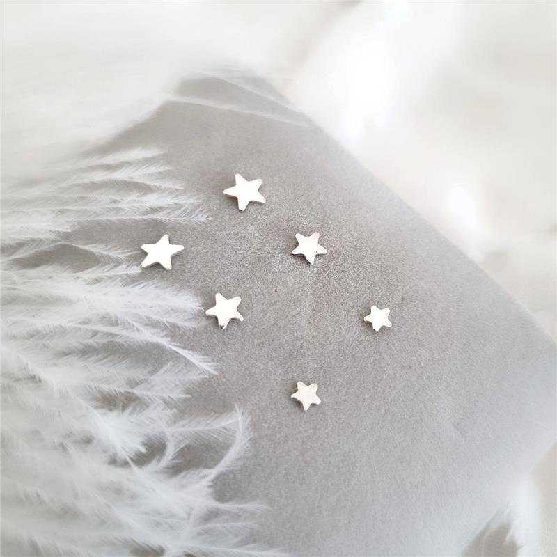 TRIO PRATA 925 ESTRELAS LISAS